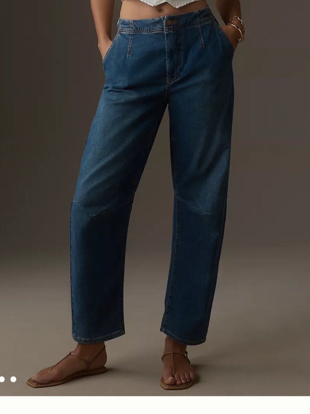 Anthropology Pilcro Leni Mid Rise Tapered Barrel pants NWOT